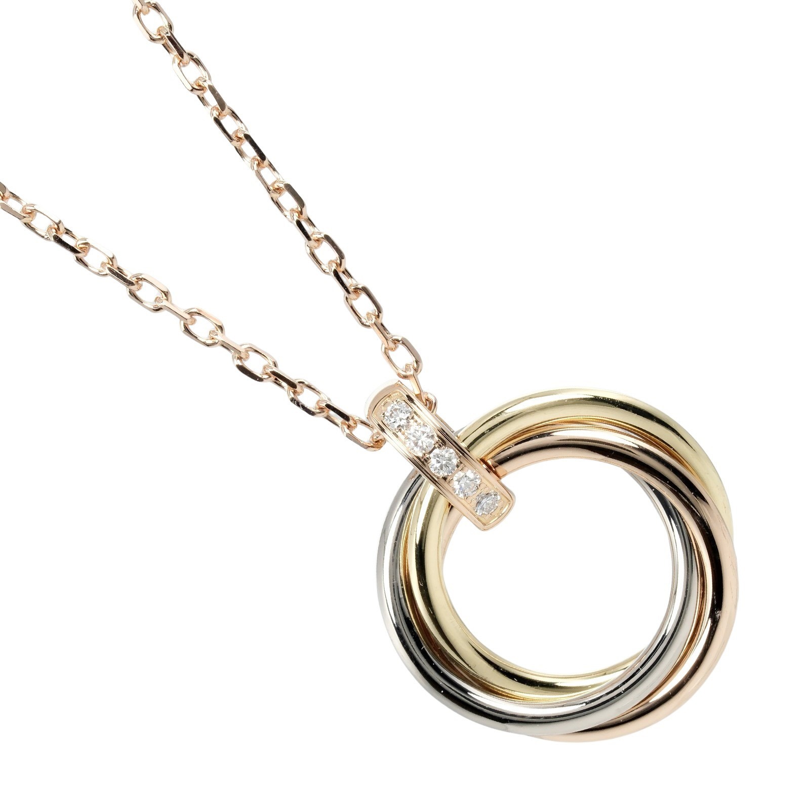 楽天市場】【緑屋質屋】カルティエ トリニティ ネックレス 1Pダイヤ