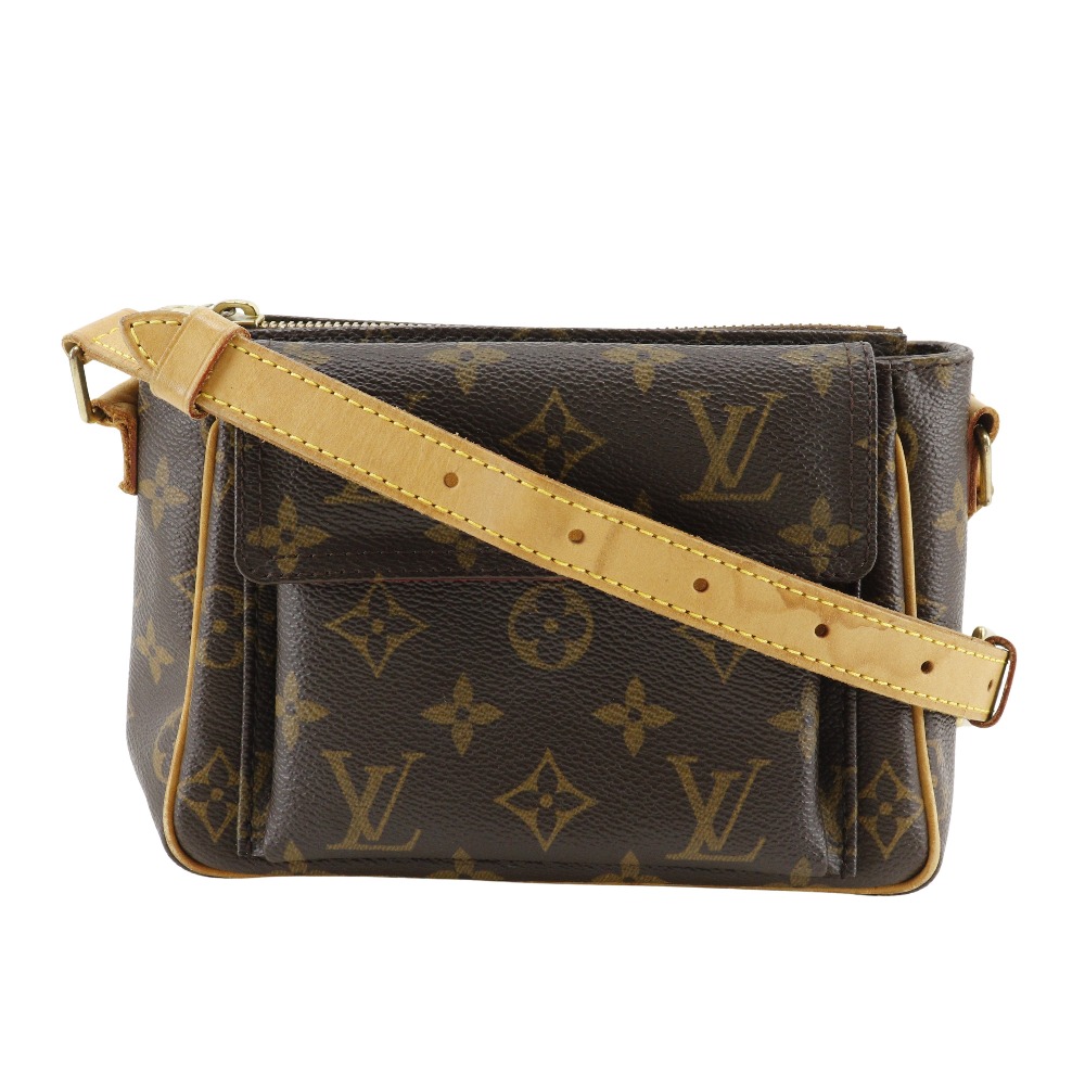ルイ・ヴィトン LOUIS VUITTON ヴィヴァシテPM ショルダーバッグ M51165 モノグラムキャンバス スペイン製 2004年 茶 CA0094 斜め掛け ファスナー Viva CitePM レディース【中古】
