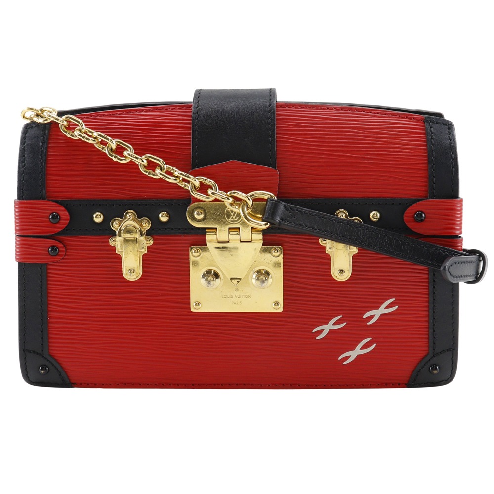 ルイ・ヴィトン LOUIS VUITTON トランククラッチ ショルダーバッグ 2WAYクラッチ M51697 エピレザー ルージュ フランス製 赤 斜め掛け 2way ファスナー Trunk clutch レディース【中古】A-ランク