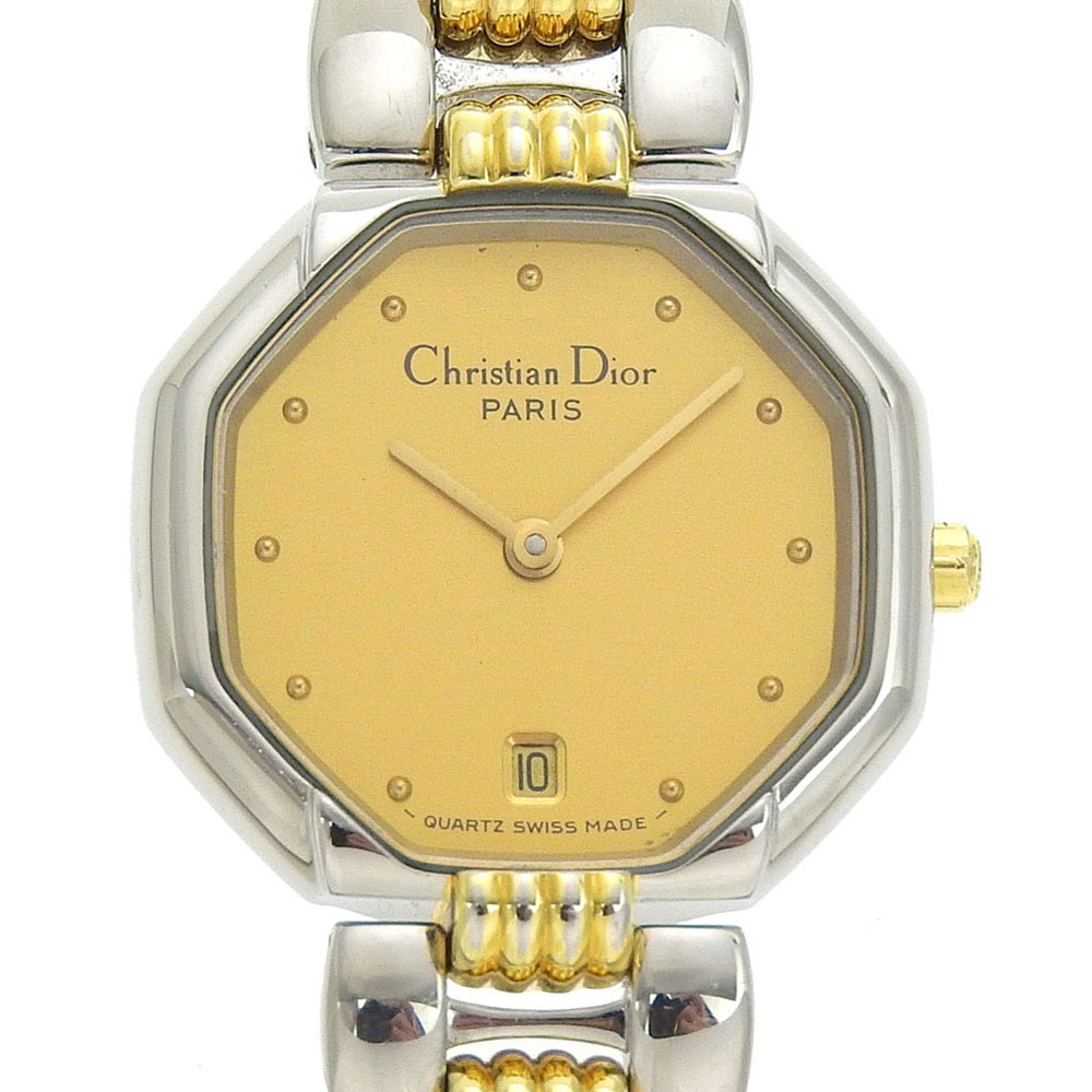 ディオール DIOR 11Pダイヤ デイト レディース　腕時計 ゴールド Christian Dior - ディオール 時計 オクタゴン ダイヤ 11P