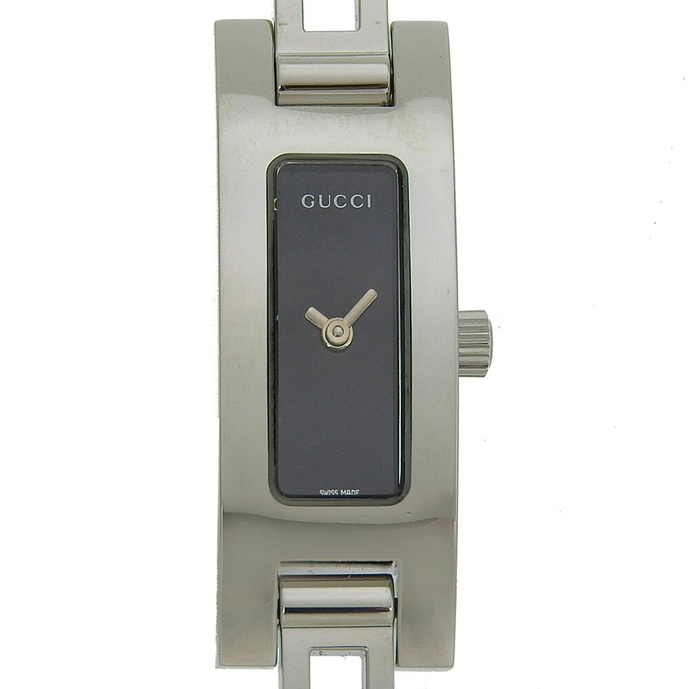 グッチ GUCCI 腕時計 3900L ステンレススチール クオーツ アナログ表示 黒文字盤 レディース【中古】A-ランク｜質にしきの【ブランド販売・買取】