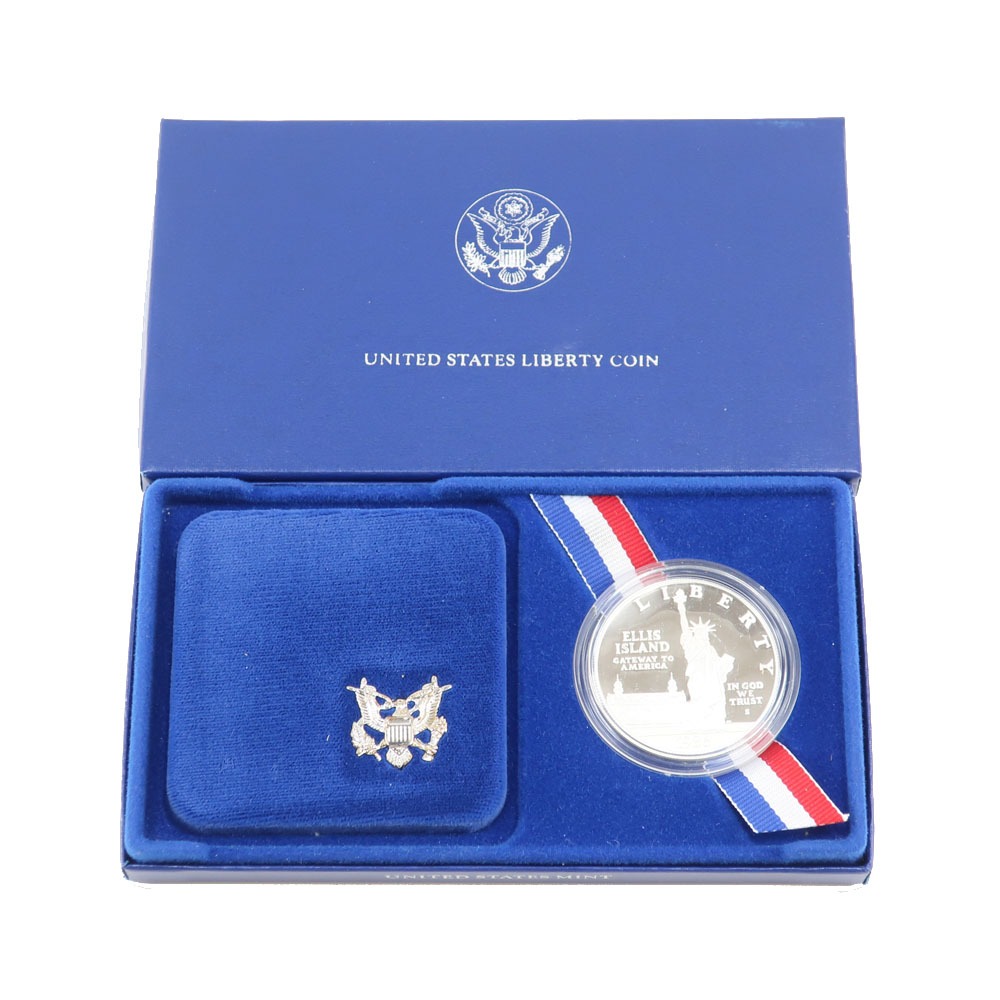 united states liberty coin 1986year 貨幣 アメリカ 自由の女神 プルーフ銀貨 1ドル 100周年記念 シルバー  united states liberty coin 1986year _【未使用】Sランク