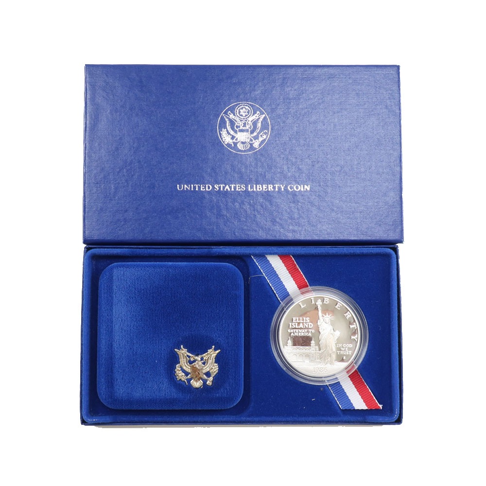 【スーパーセール10％OFF対象】united states liberty coin 1986year 貨幣 アメリカ 自由の女神 プルーフ銀貨 1ドル 100周年記念 シルバー  united states liberty coin 1986year 【中古】A+ランク