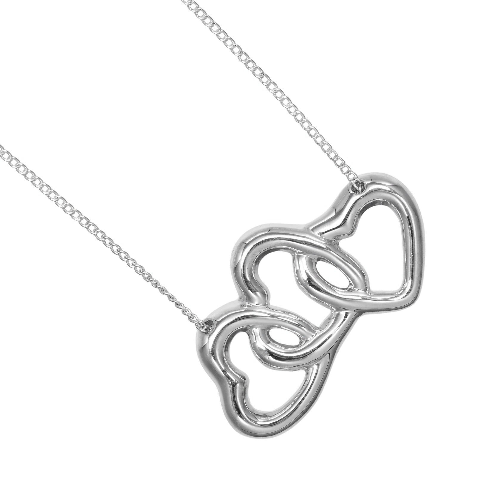 ティファニー TIFFANY&Co. トリプルハート ネックレス シルバー925 約4g【中古】Aランク 12,816円