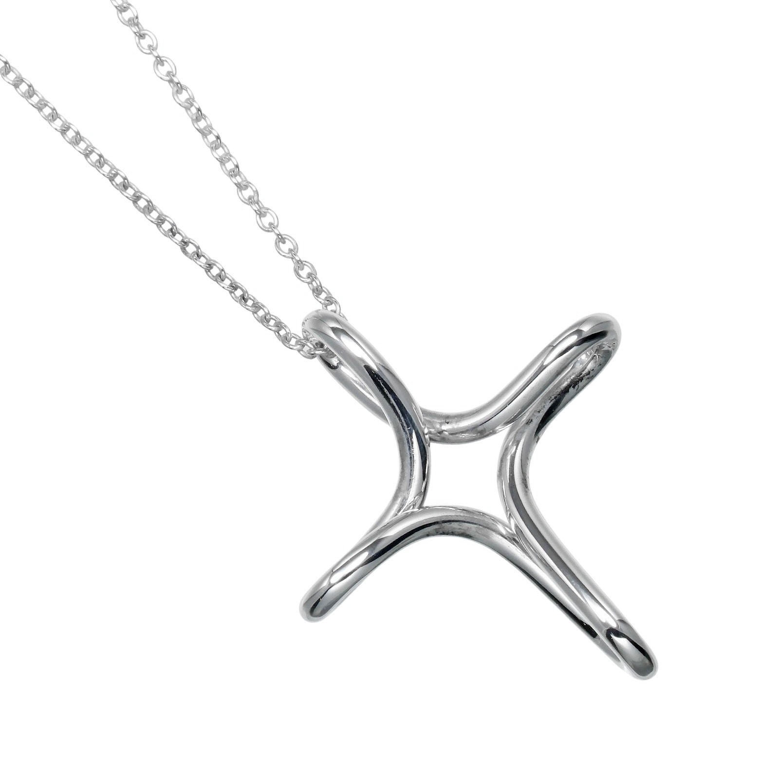 Tiffany & Co. ティファニー　オープンクロス　ネックレス　シルバー ティファニー オープンクロス ネックレス TIFFANY & Co