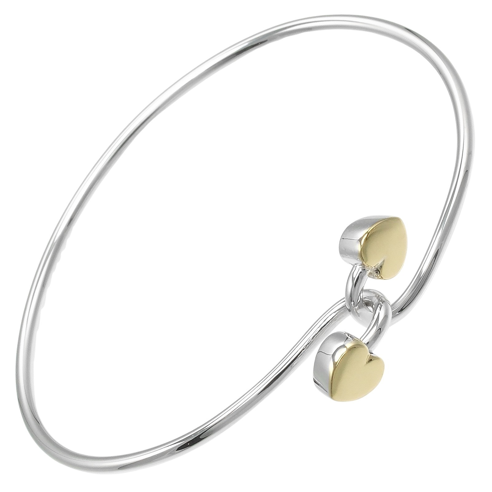 ティファニー TIFFANY&Co. ダブルハート ブレスレット シルバー925×K18イエローゴールド 約8.5g Double heart レディース【中古】Aランク
