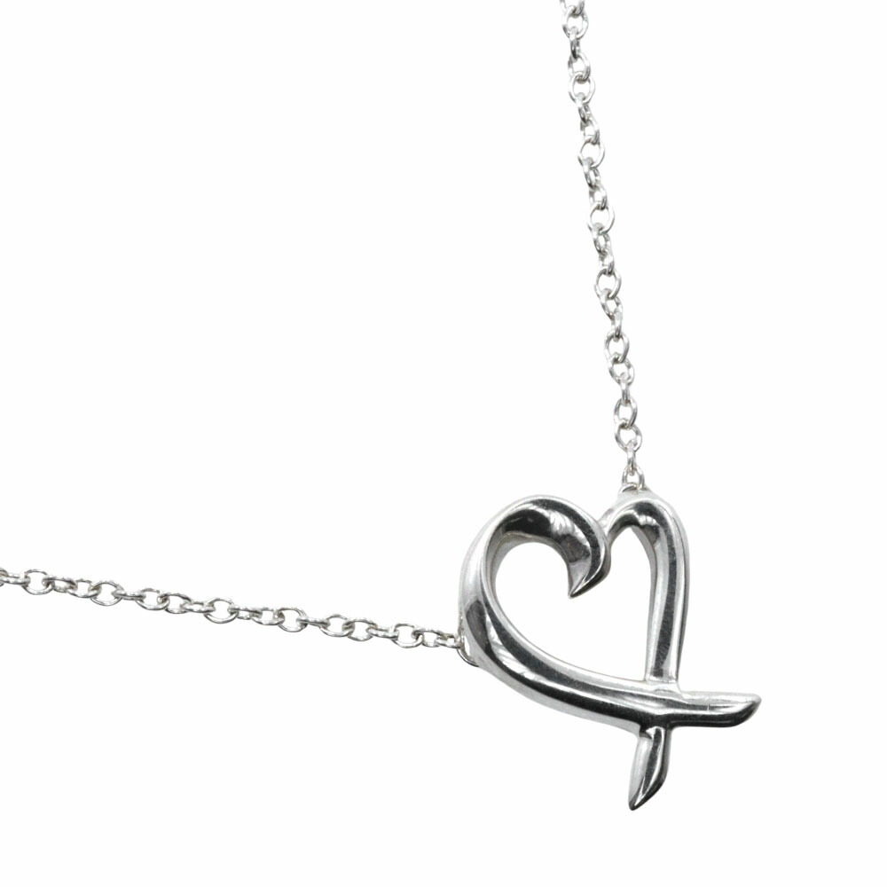 ティファニー TIFFANY&Co. ラビングハート ネックレス パロマ・ピカソ シルバー925 ハート 約1.7g Loving heart レディース【中古】Aランク