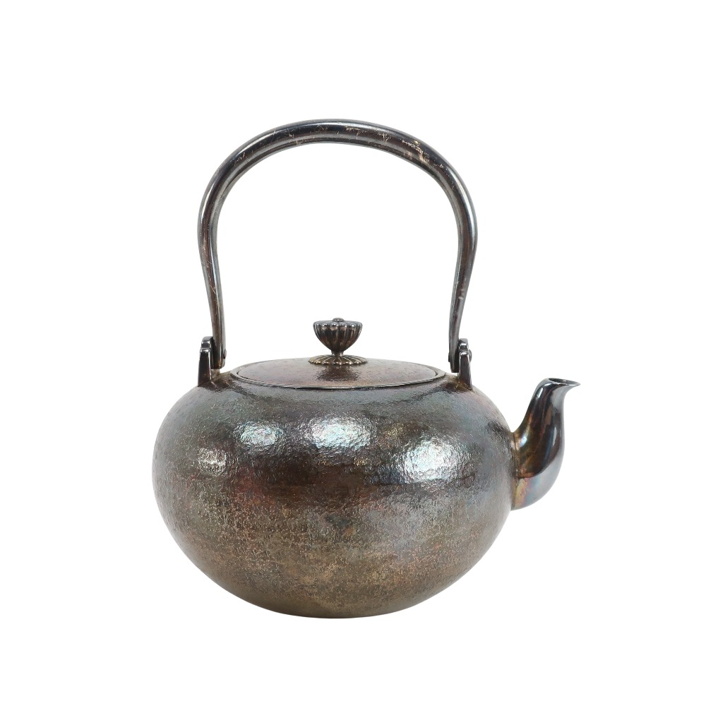 楽天市場】秀峰堂作 銀瓶 丸型五合 湯沸 銀仕上げ 茶器 : お茶