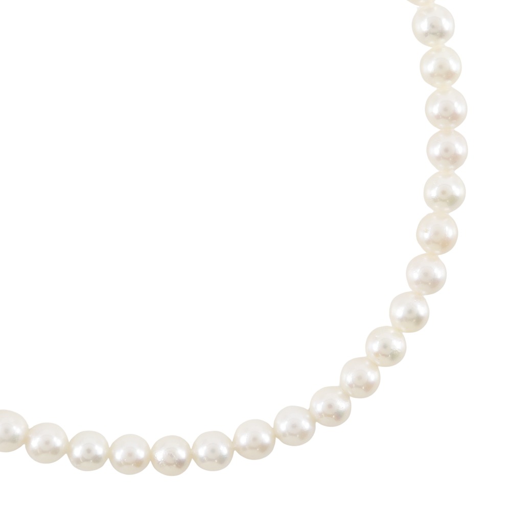 真珠 ネックレス7.5~8.0mm パール×シルバー 約39g Pearl レディース【中古】Aランク|質にしきの【ブランド販売・買取】