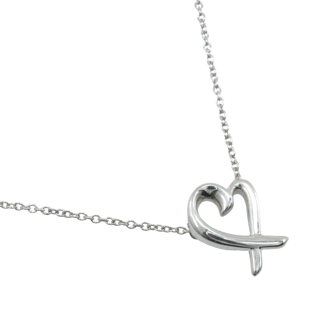ティファニー TIFFANY&Co. ラビングハート ネックレス パロマ・ピカソ シルバー925 ハート 約1.8g Loving heart レディース【中古】A-ランク