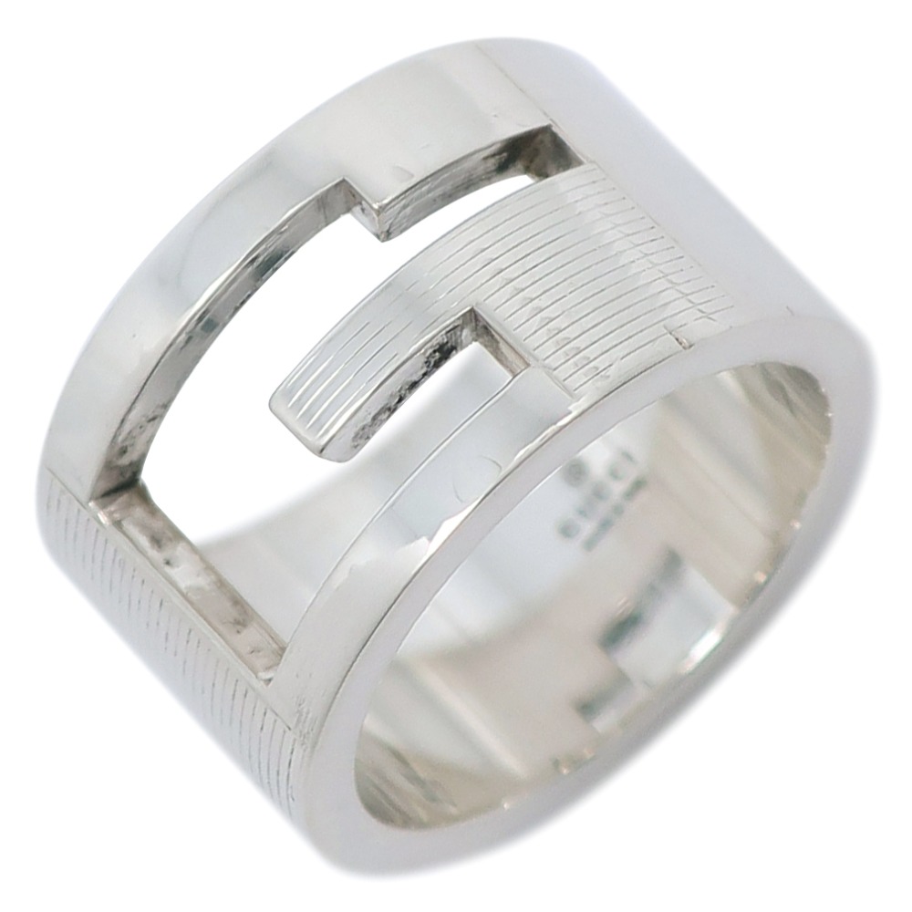 グッチ GUCCI ブランデッドG ワイド 11号 リング・指輪 シルバー925 約11.6g Branded G Wide レディース【中古】A-ランク|質にしきの【ブランド販売・買取】
