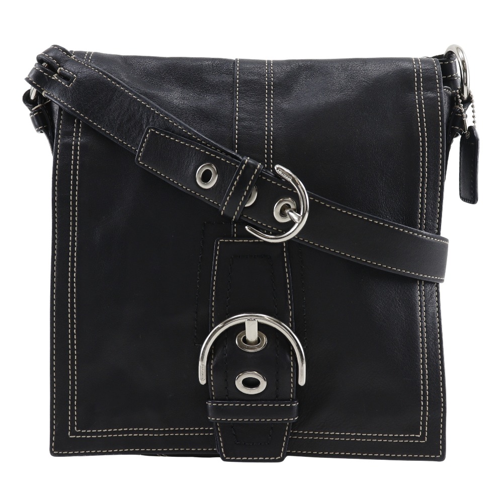 COACH コーチ ショルダーバッグ ワンショルダー ホーボー 総柄 6835 中古・古着通販】COACH (コーチ) ワンショルダーバッグ ブラック