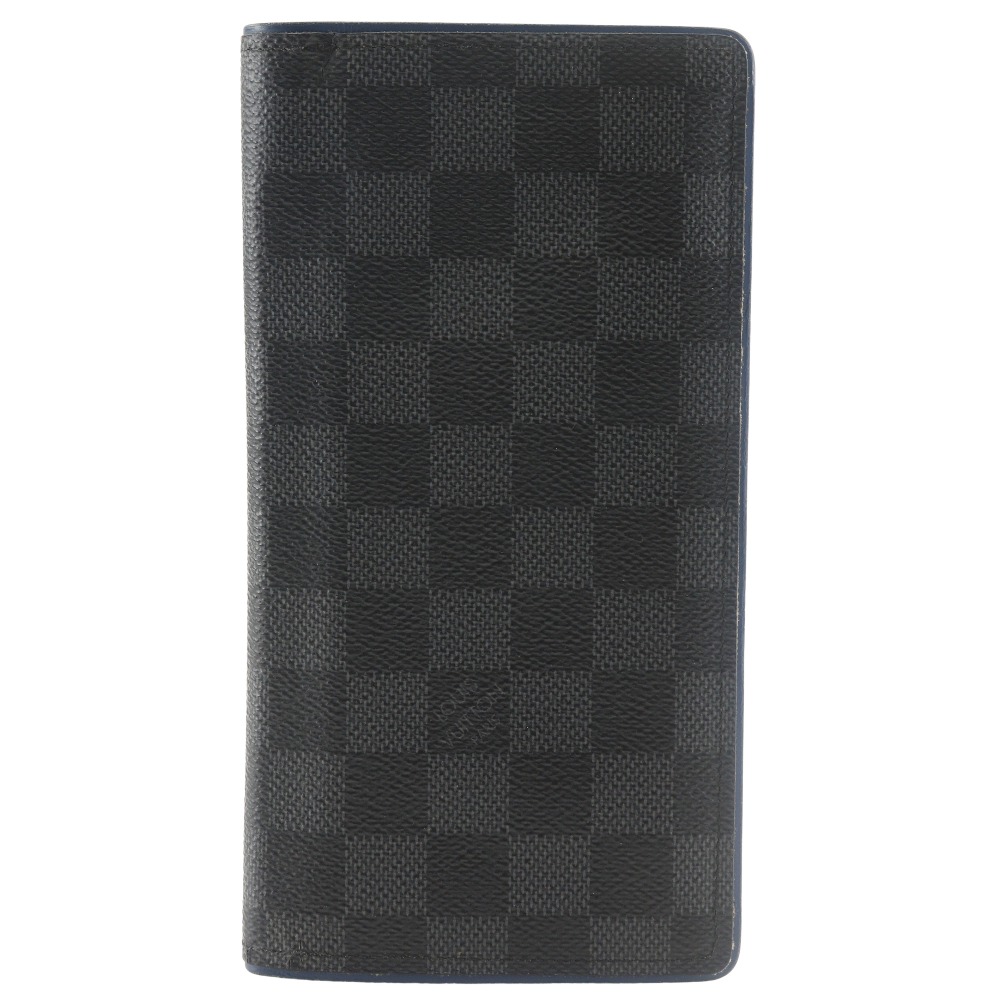 ルイ・ヴィトン LOUIS VUITTON ポルトフォイユブラザ 長財布 N63266 ダミエグラフィットキャンバス ネプテューヌ フランス製 2015年 黒 SP5105 オープン Brazza portefeuille メンズ【中古】|質にしきの【ブランド販売・買取】