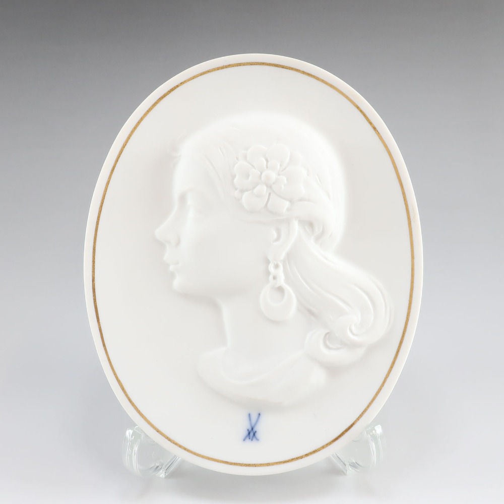 マイセン Meissen 吹田恭啓 レリーフ 置物 オブジェ 陶磁器 Yasuhiro Suita Relief _【中古】A-ランク
