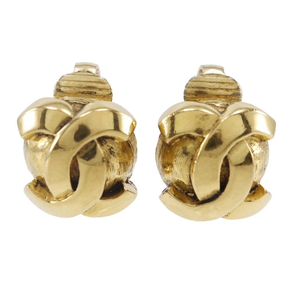 シャネル CHANEL ココマーク イヤリング ヴィンテージ 金メッキ 約11.2g COCO Mark レディース【中古】