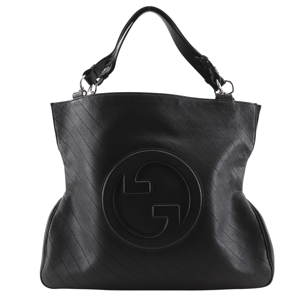 グッチ GUCCI GGブロンディ トートバッグ 751516 カーフ 黒 肩掛け 手提げ A4 マグネットタイプ GG Blondie レディース【中古】A-ランク|質にしきの【ブランド販売・買取】