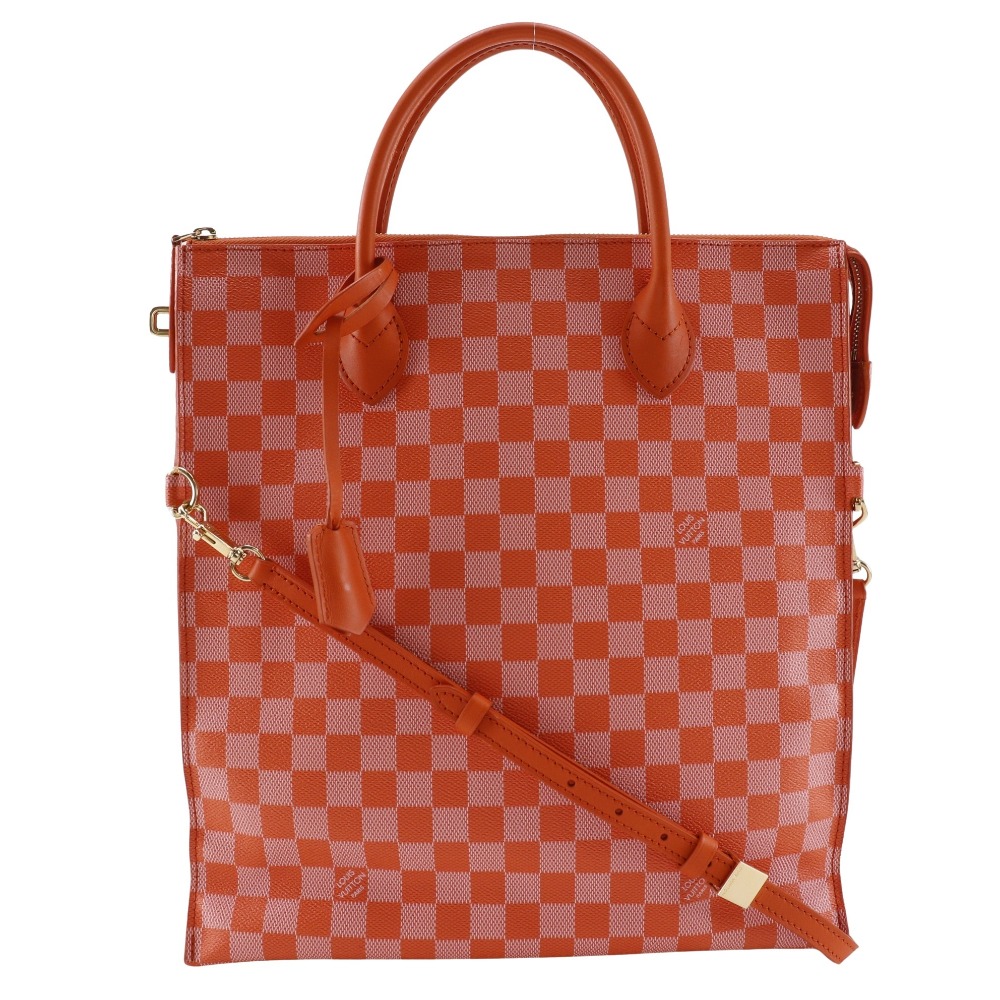 ルイ・ヴィトン LOUIS VUITTON モビール ハンドバッグ トートバッグ 2WAYショルダー N41304 ダミエキャンバス ピモン 2013年 オレンジ TJ3163 肩掛け 手提げ A4 Mobile レディース【中古】
