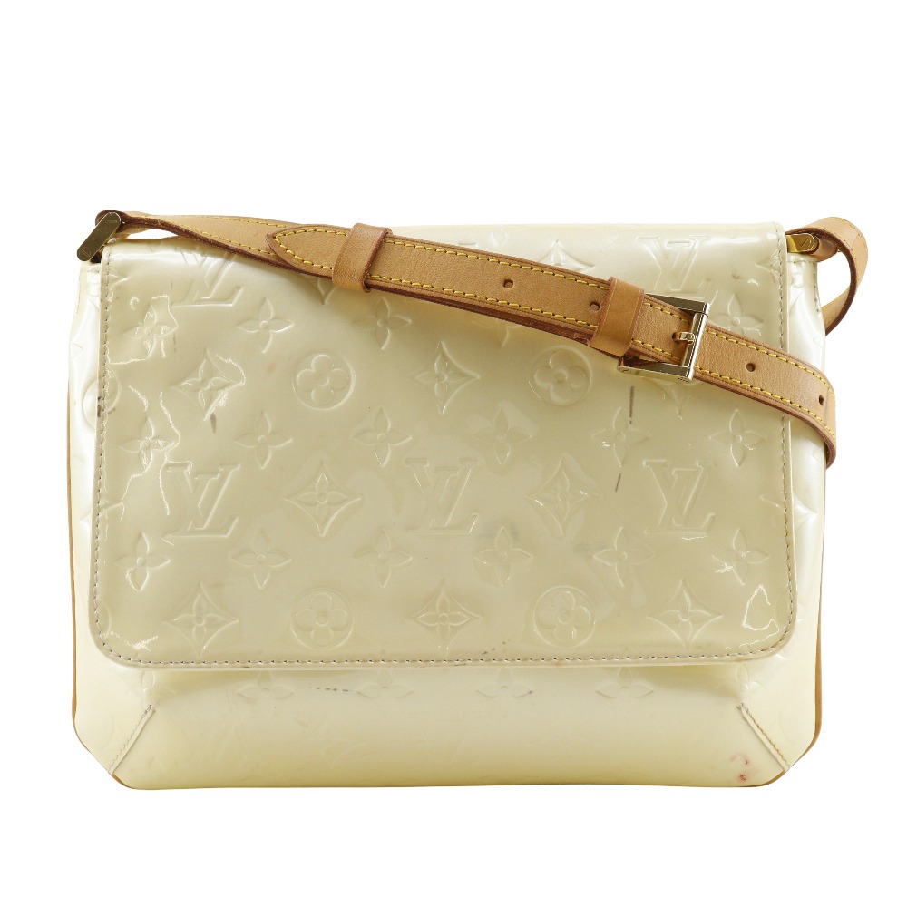 ルイ・ヴィトン LOUIS VUITTON トンプソンストリート ショルダーバッグ M91203 モノグラムヴェルニ ペルル 2005年 オフホワイト CA0095 肩掛け A5 マグネットタイプ Thompson Street レディース【中古】