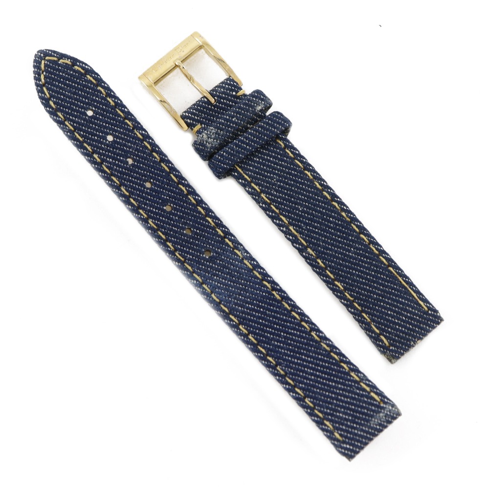 クリスチャンディオール Dior ベルトのみ 腕時計 金メッキ×デニム Belt only レディース【中古】A-ランク
