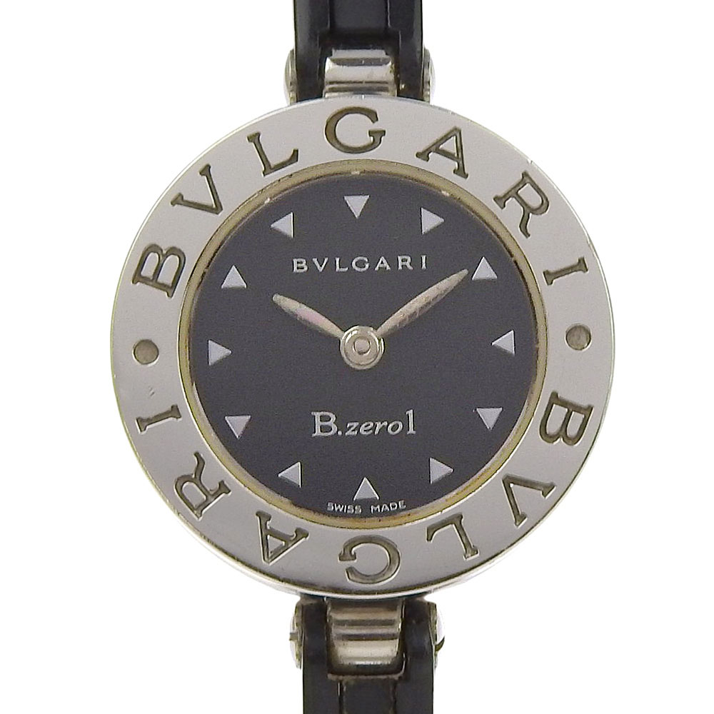 ブルガリ BVLGARI Bzero1 腕時計 ビーゼロワン BZ22S ステンレススチール×ラバー クオーツ アナログ表示 ブラック文字盤 Bzero1 レディース【中古】