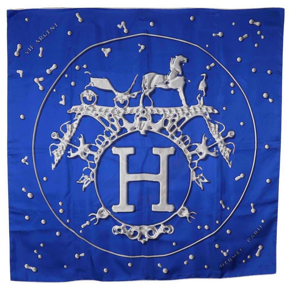 楽天市場】エルメス スカーフ カレ90 ダブルフェイス シュヴァル