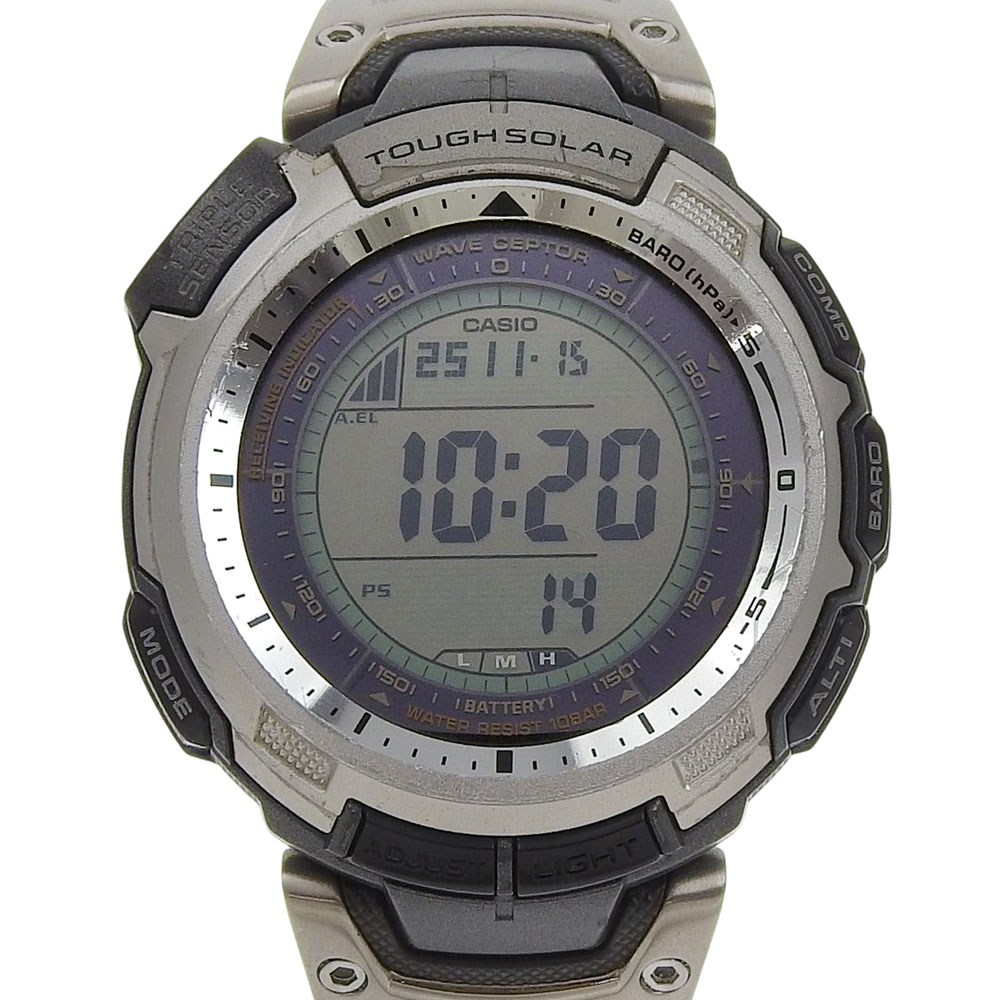 カシオ CASIO PRO TREK 腕時計 PRW-1300TJ ステンレススチール 日本製 クオーツ デジタル表示 PRO TREK メンズ【中古】