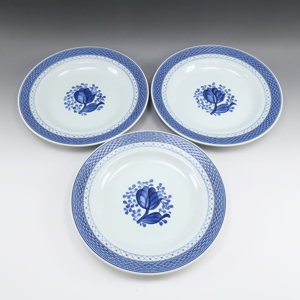 ロイヤルコペンハーゲン ファイアンス トランクウェーバー 食器 プレート×３ Royal Copenhagen【中古】