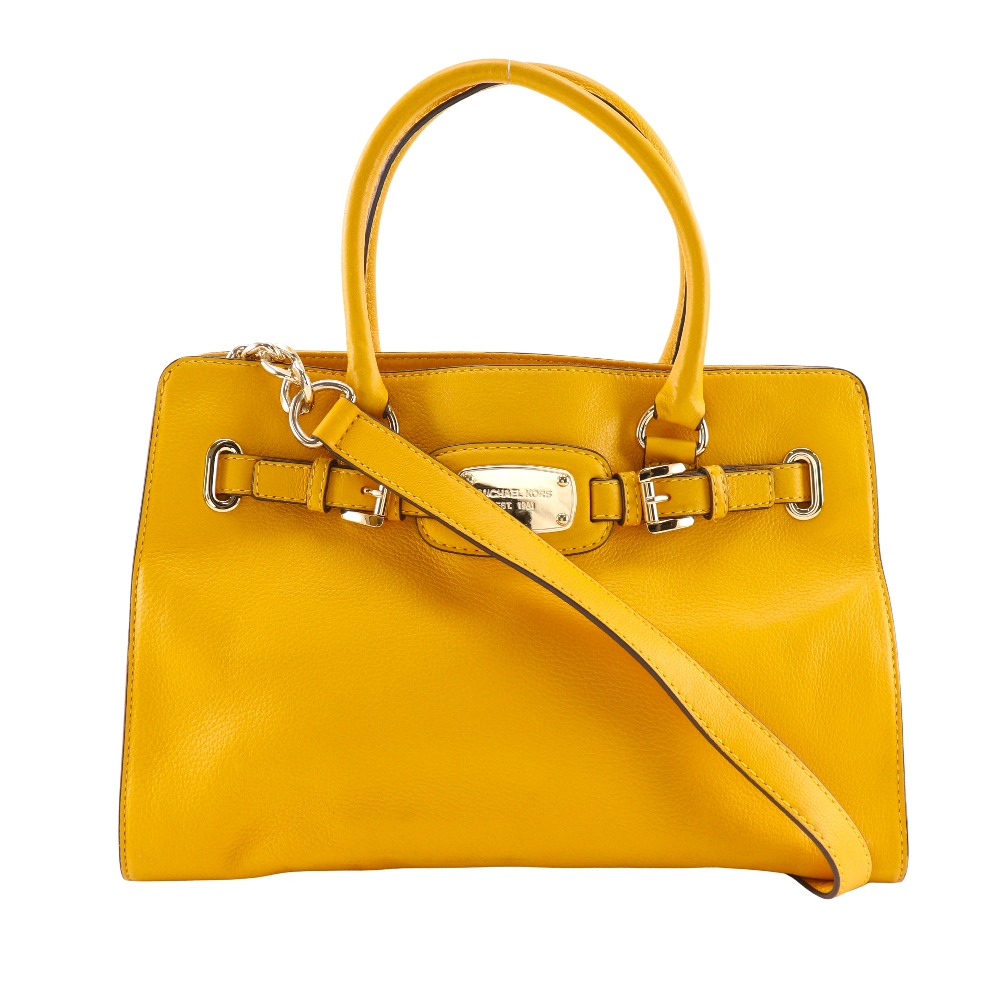 マイケルコース Michael Kors 2WAYショルダー ハンドバッグ レザー 黄 肩掛け 手提げ 2way A4 マグネットタイプ 2WAYShoulder レディース【中古】