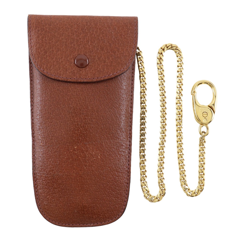 グッチ GUCCI オールドグッチ キーケース レザー 茶 Old Gucci ユニセックス【中古】