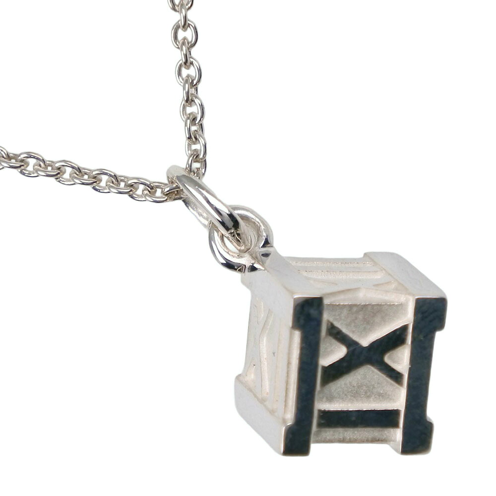 ティファニー TIFFANY&Co. アトラス キューブ ネックレス シルバー925 イタリア製 約5.9g Atlas cube レディース【中古】A-ランク