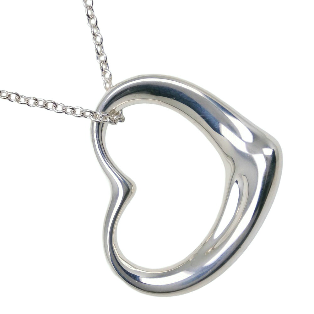 ティファニー TIFFANY&Co. オープンハート ネックレス エルサ・ペレッティ シルバー925 約8.3g Open heart レディース【中古】Aランク