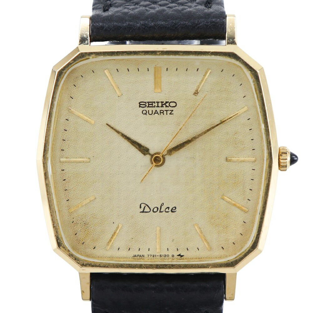 楽天市場】SEIKO【セイコー】8N40-5040 ドルチェ ゴールド文字盤 2針
