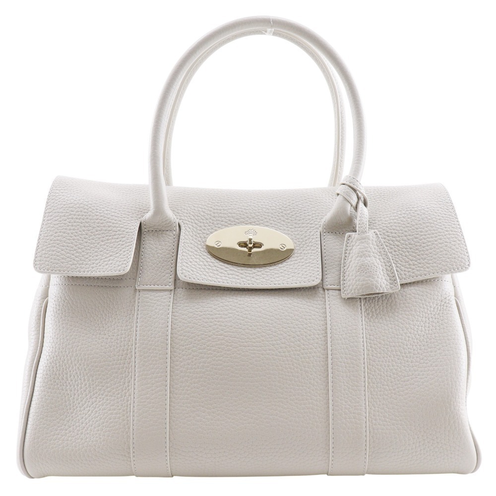 マルベリー MULBERRY ベイズウォーター Bayswater トートバッグ HH6592/736W160 レザー チョークヘビーグレイン グレー 肩掛け 手提げ A4 ターンロック Bayswater レディース【中古】Aランク｜質にしきの【ブランド販売・買取】