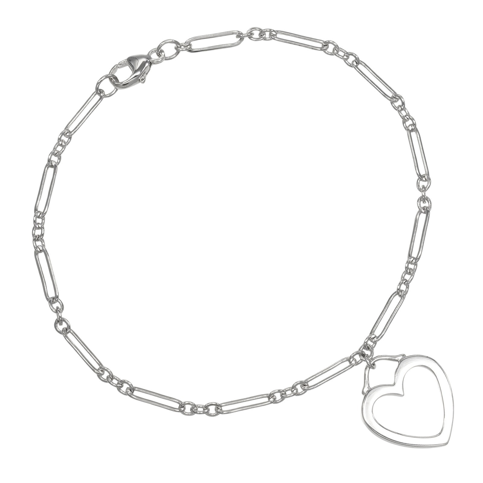 ティファニー ブレスレット センチメンタルハート K18WG ホワイトゴールド 約4.37g TIFFANY&Co.【中古】Aランク