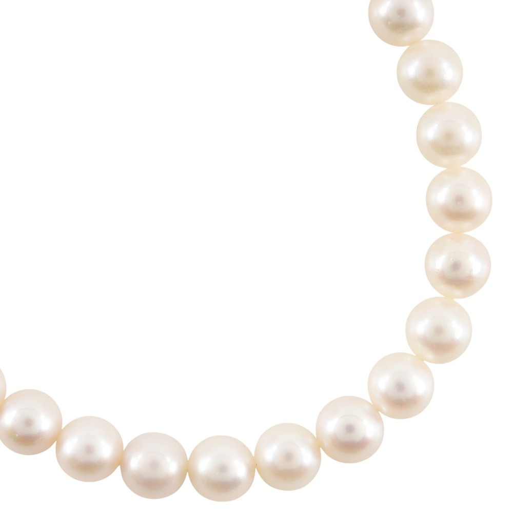 真珠 ネックレス7.9~8.4mm パール×シルバー 約40.0g Pearl レディース【中古】