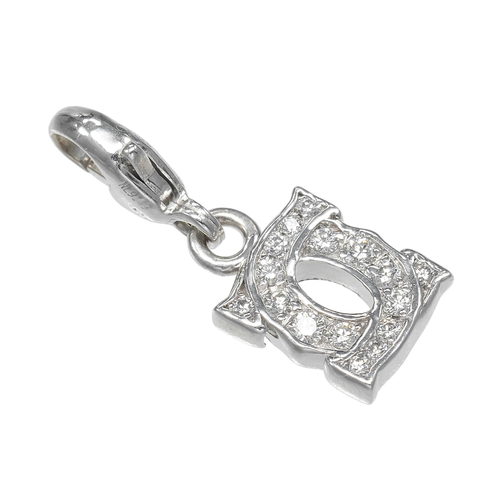 カルティエ 2C ベビーチャーム ペンダントトップ K18WG ホワイトゴールド ダイヤモンド 約1.6g CARTIER【中古】|質にしきの【ブランド販売・買取】
