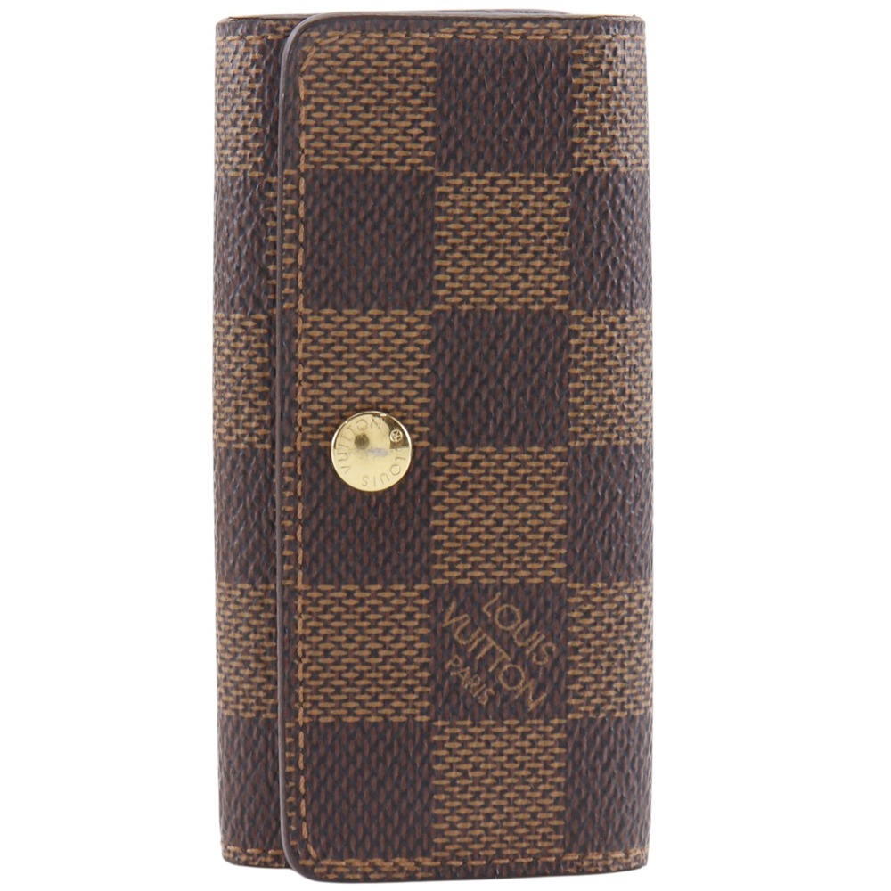 ルイ・ヴィトン LOUIS VUITTON ミュルティクレ4 キーケース 4連 N62631 ダミエキャンバス 2015年 茶 TS1145 スナップボタン Multicles4 ユニセックス【中古】