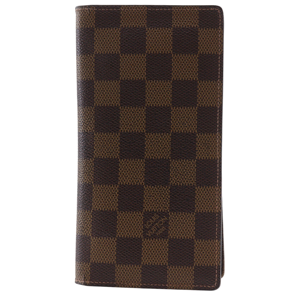 ルイ・ヴィトン LOUIS VUITTON ポルトバルール・カルトクレディ 札入れ N61823 ダミエキャンバス 2002年 茶 MI1002 オープン Porte Valeurs Cartes Crdit メンズ【中古】