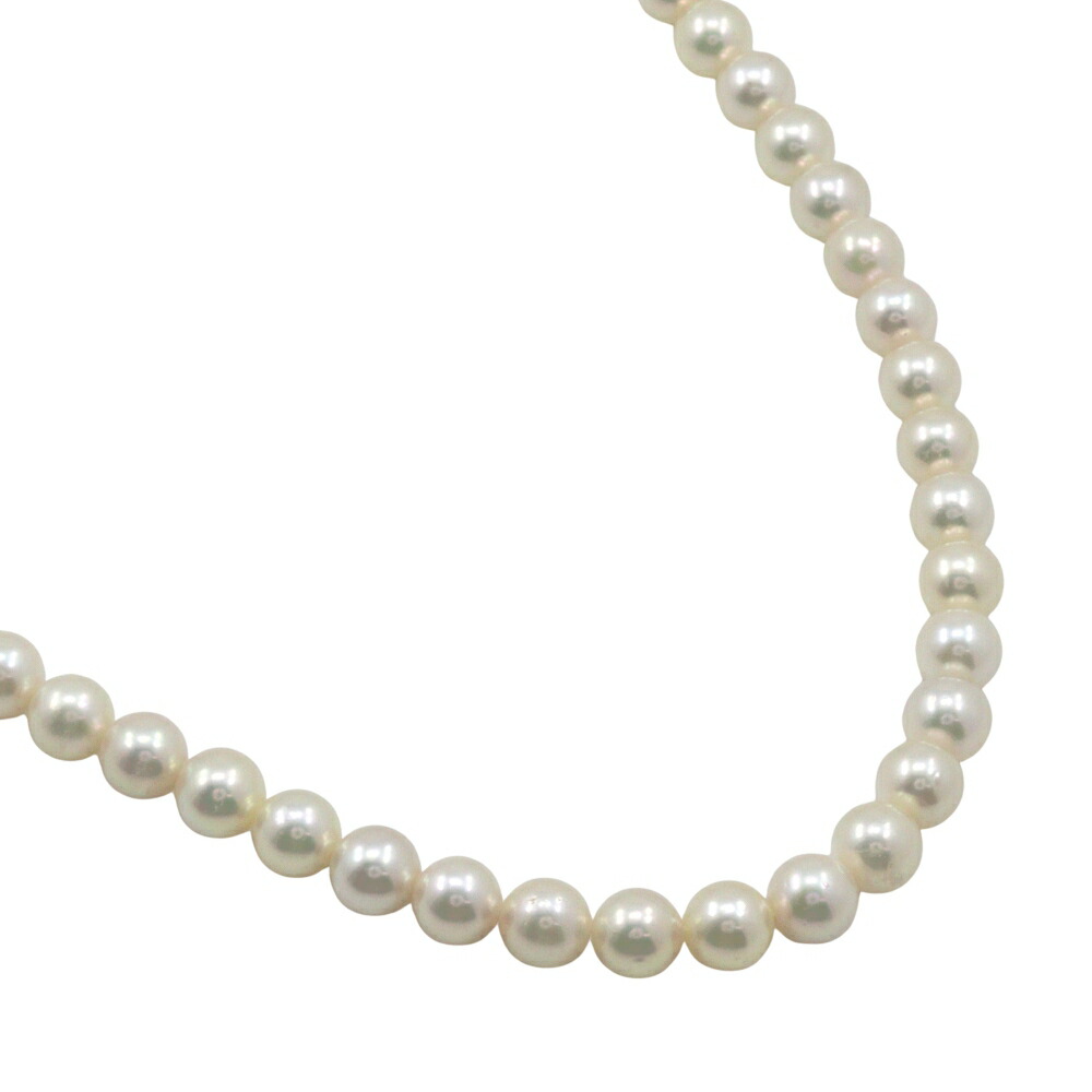 ロング 真珠 ネックレス7.0～7.4ｍｍ K14ホワイトゴールド×パール 約46.2g Long Pearl レディース【中古】A-ランク