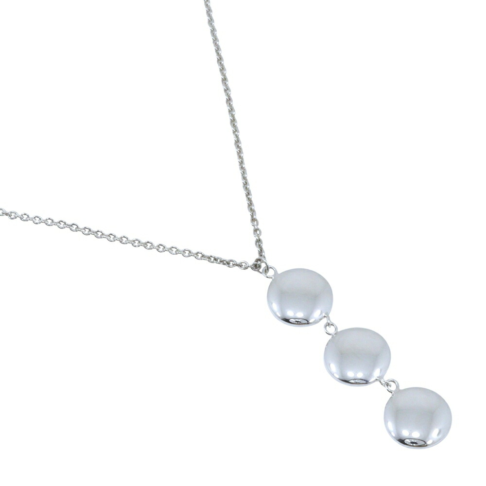 ティファニー TIFFANY&Co. トリプルサークル ドロップ ネックレス シルバー925 約13.0g Triple Circle Drop レディース【中古】Aランク