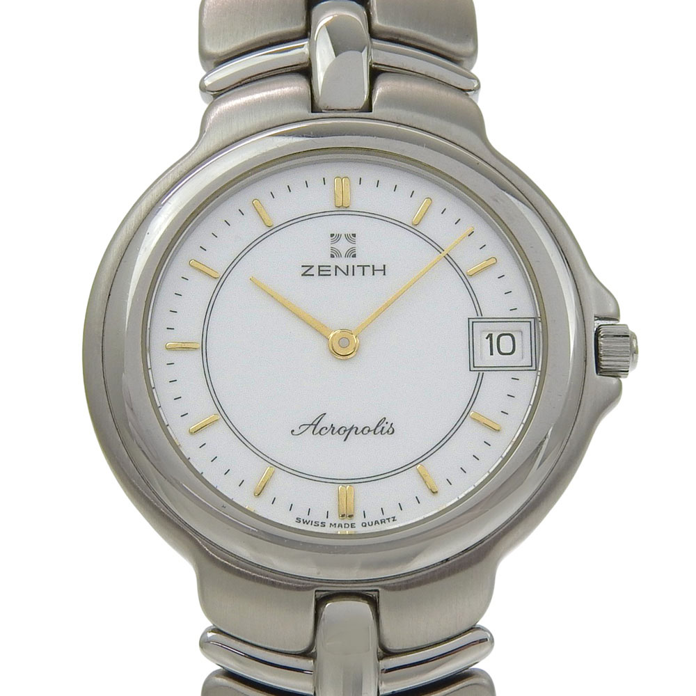 ゼニス ZENITH アクロポリス 腕時計 02.7000.333 ステンレススチール クオーツ アナログ表示 白文字盤 Acropolis メンズ【中古】