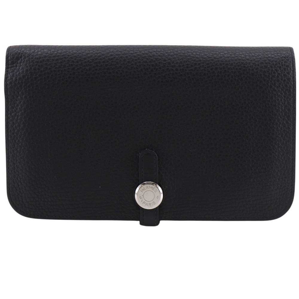 エルメス HERMES ドゴン デュオ 長財布 トゴ 2020年 黒 Y ベルト金具 Dogon Duo ユニセックス【中古】A-ランク