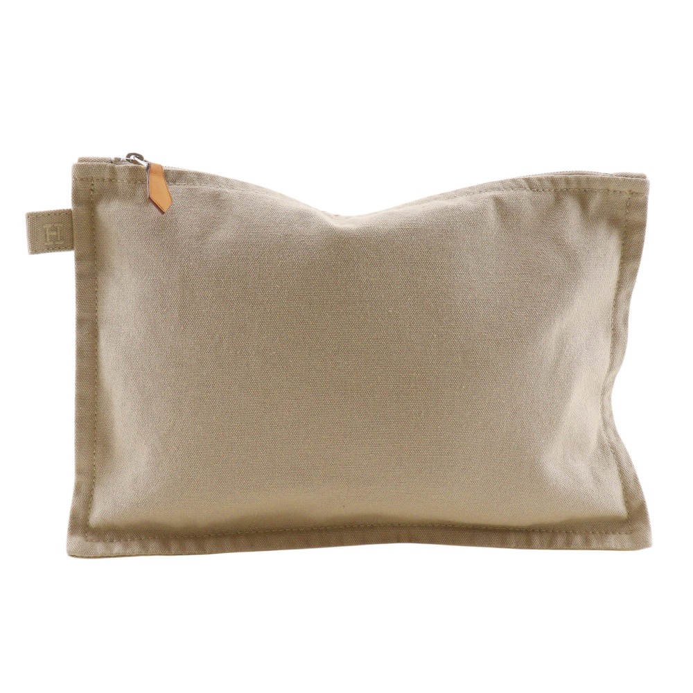エルメス HERMES ボラボラMM ポーチ コットン ベージュ Bora Bora MM ユニセックス【中古】A-ランク｜質にしきの【ブランド販売・買取】