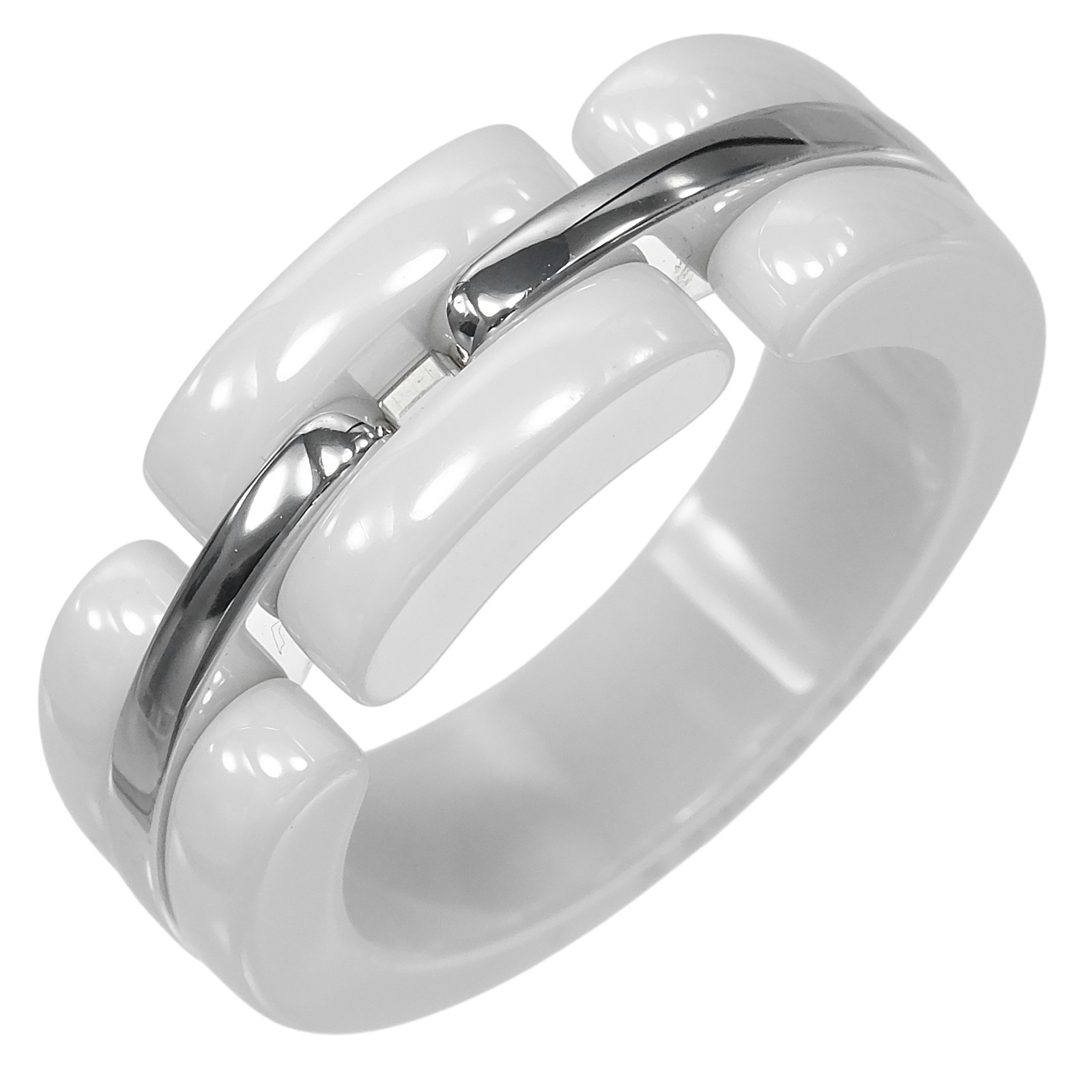 シャネル CHANEL ウルトラ 8.5号 リング 指輪 K18WG ホワイトゴールド セラミック 約6.55g【中古】Aランク
