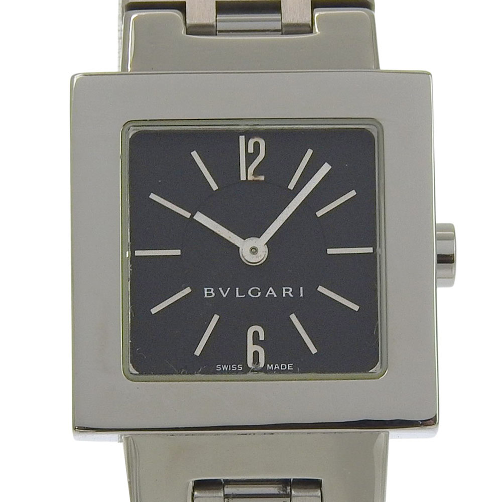 ブルガリ BVLGARI クアドラード 腕時計 SQ22SS ステンレススチール ブラック クオーツ アナログ表示 黒文字盤 Quadlard レディース【中古】A-ランク｜質にしきの【ブランド販売・買取】 34,320円