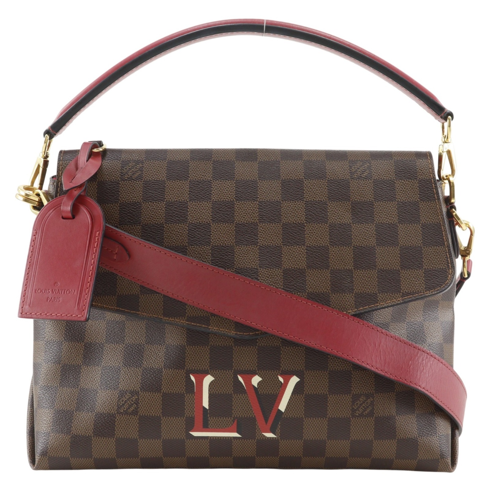 ルイ・ヴィトン LOUIS VUITTON ボブール ショルダーバッグ N40176 ダミエキャンバス スカーレット 2019年 茶 DR2119 斜め掛け 肩掛け 2way A5 マグネットタイプ Bobourg レディース【中古】｜質にしきの【ブランド販売・買取】