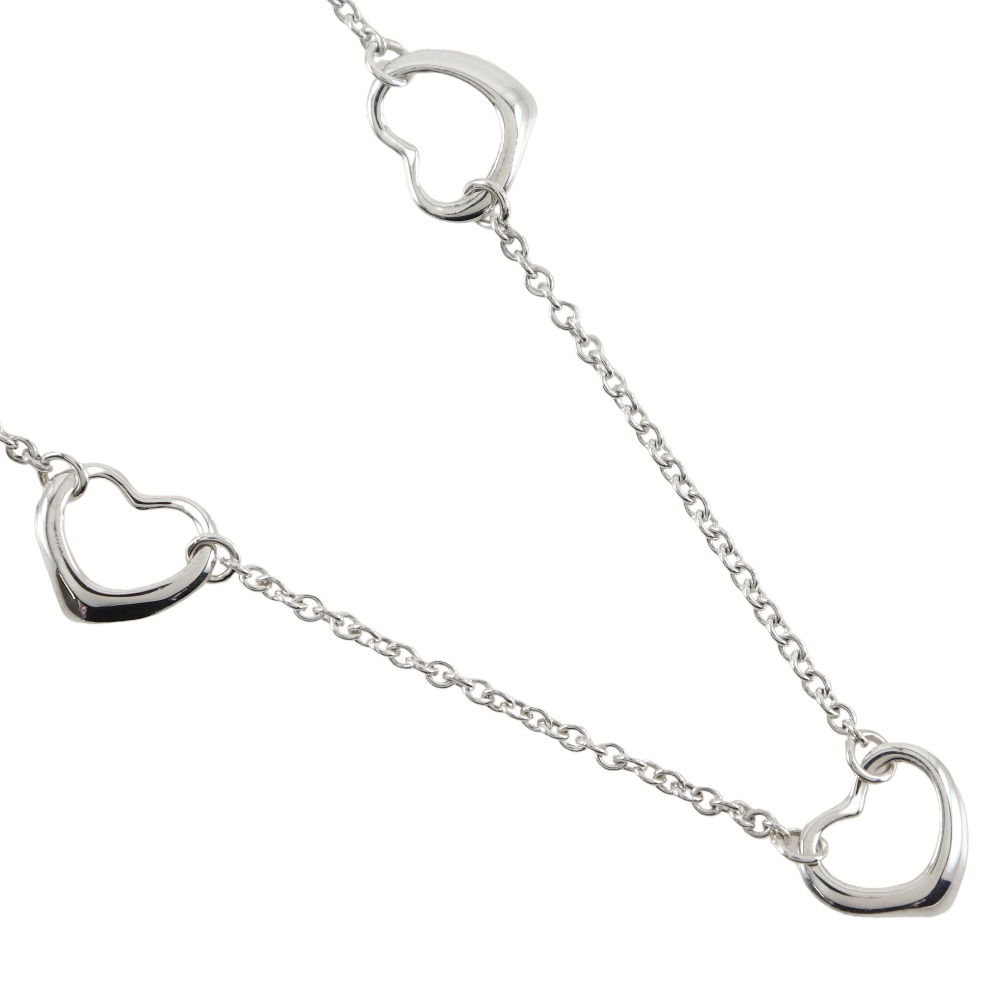 ティファニー TIFFANY&Co. オープンハート3P ネックレス エルサ・ペレッティ シルバー925 スペイン製 約3g Open Heart 3P レディース【中古】Aランク｜質にしきの【ブランド販売・買取】