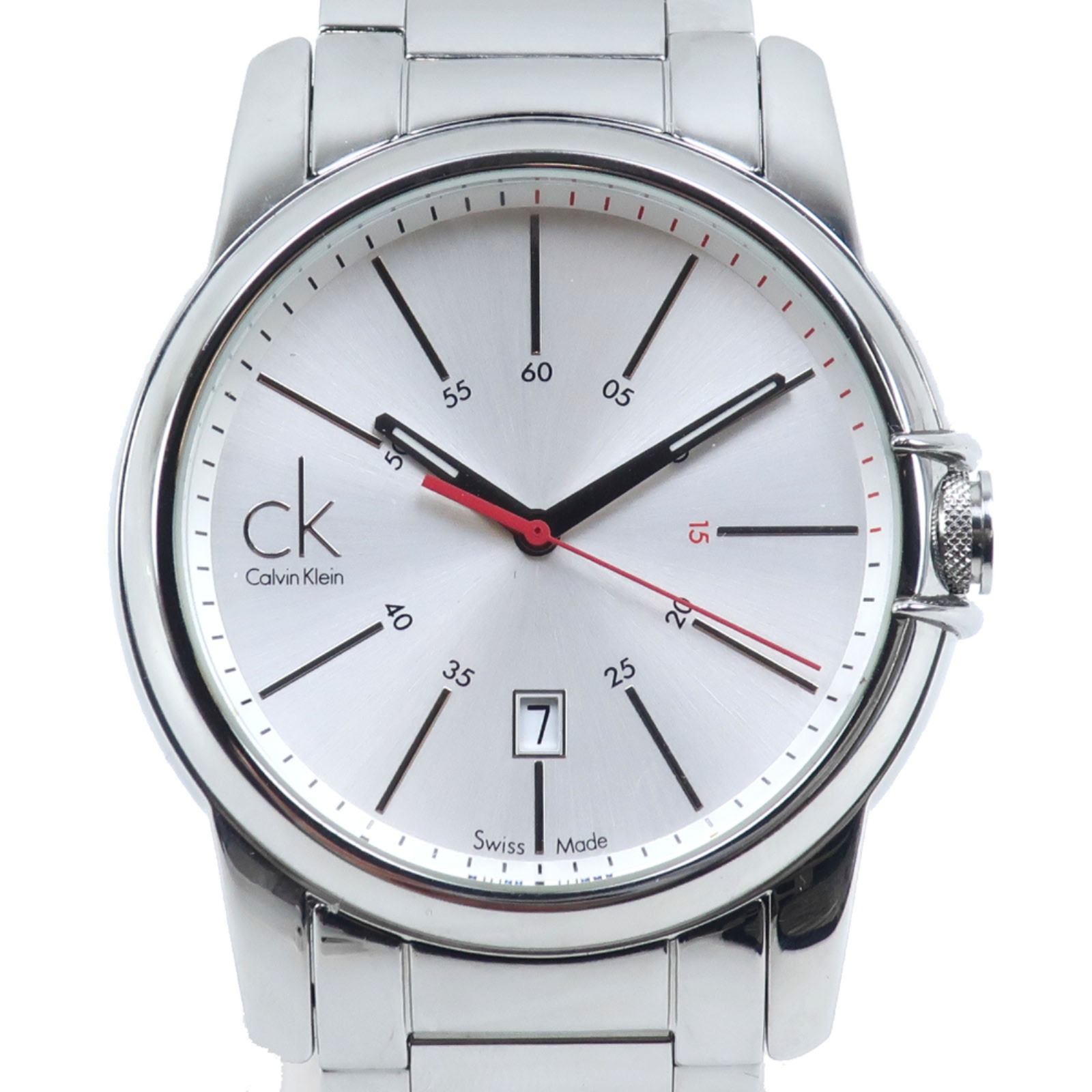 カルバンクライン Calvin Klein SELECT セレクト 腕時計 K0A21120 ステンレススチール シルバー クオーツ アナログ表示 シルバー文字盤 SELECT メンズ【中古】A+ランク｜質にしきの【ブランド販売・買取】