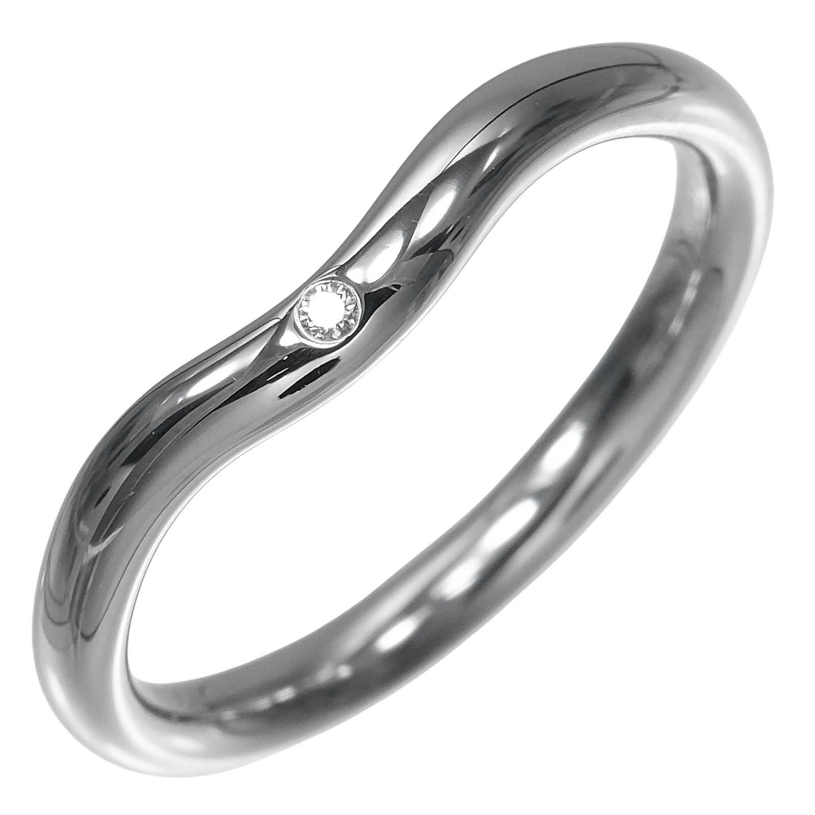 ティファニー リング カーブドバンド 9号 指輪 Pt950プラチナ ダイヤモンド 約3.7g TIFFANY&Co.【中古】Aランク｜質にしきの【ブランド販売・買取】