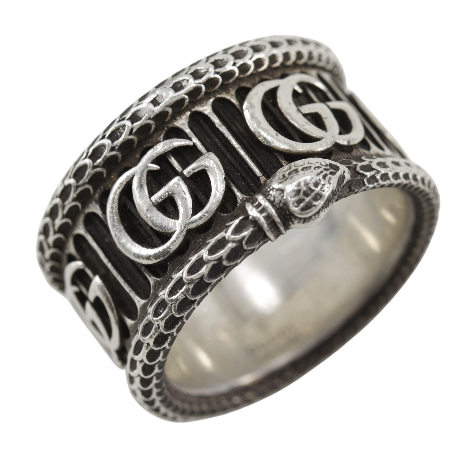 グッチ GUCCI ダブルG スネーク 19.5号 リング・指輪 シルバー925 ヘビ 約16.3g double g snake メンズ【中古】|質にしきの【ブランド販売・買取】